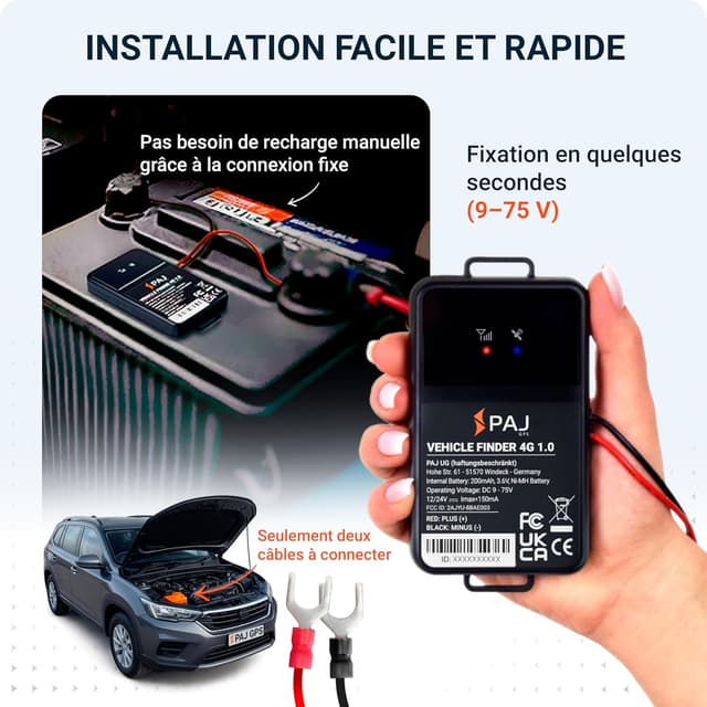 Thumbnail 3 de PAJ VEHICLE FINDER 4G traqueur GPS 365j