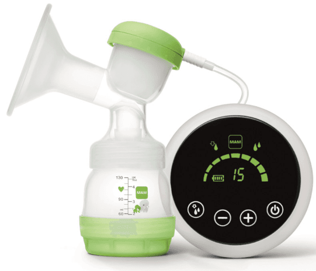 Detalle de MAM Sacaleches 2en1 Eléctrico y Manual: cambia de modo y extrae con ajuste