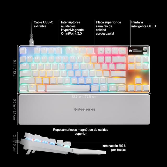 Thumbnail 2 de Apex Pro TKL Gen 3 Blanco Teclado