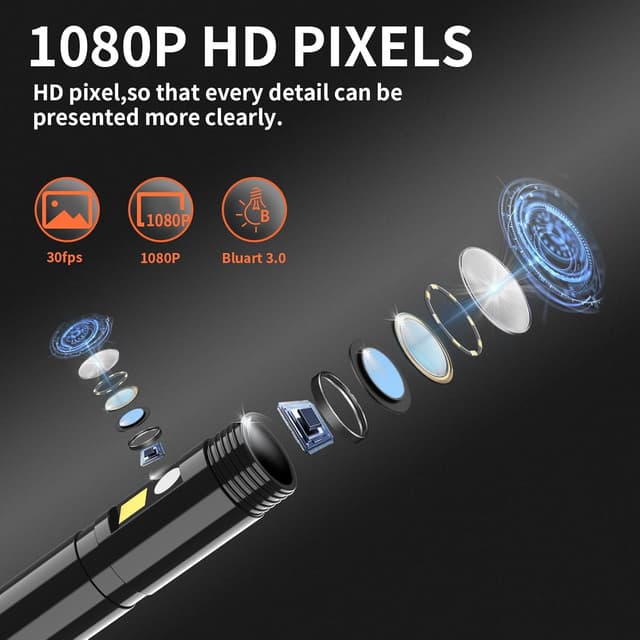 Thumbnail 2 de Dual Lens Borescope 1080p inspection camera, 32GB