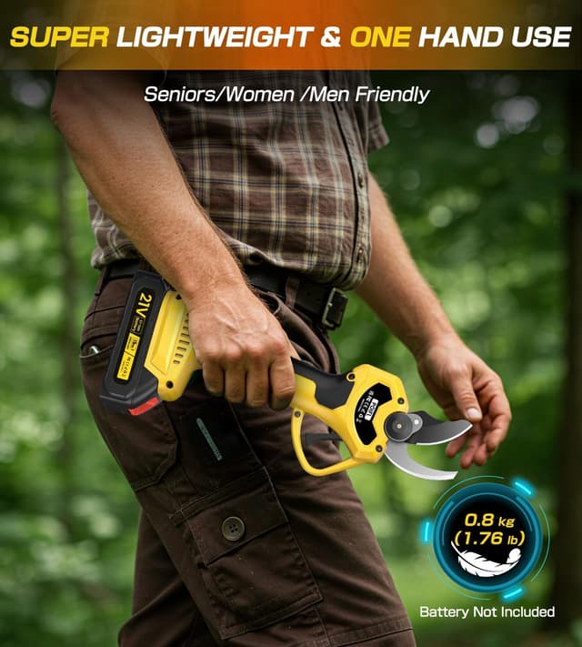 Thumbnail 5 de POIFL Forbici Potatura a Batteria 1000W, 35 mm (SK-7 Lama) con display e 2 batterie 2000 mAh 21V