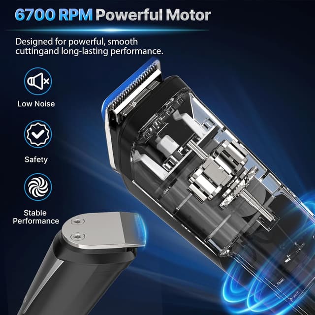 Detalle de Beard Trimmer All‑in‑One Cordless 9‑Comb Grooming Kit 🪒