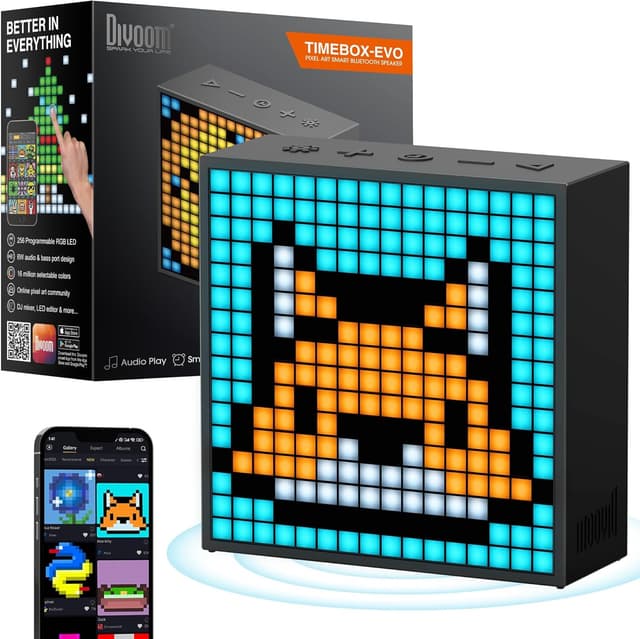 Detalle de Divoom Timebox Evo Pixel Art Bluetooth Speaker
