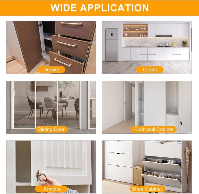 Thumbnail 6 de Romon Iman Puerta Armario Autoadhesivo 8 Pcs