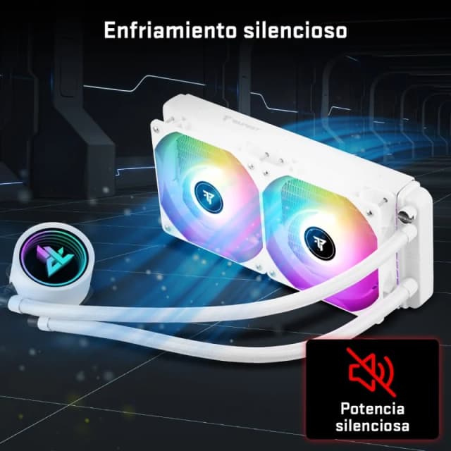 Detalle de Tempest Iceflow Refrigeración Líquida 240 ARGB Kit Liquid Cooler Blanca