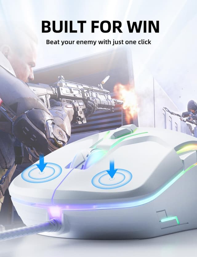 Thumbnail 6 de Wired PC Gaming Mouse with PMW3389 sensor, RGB backlighting and 7 programmable buttons