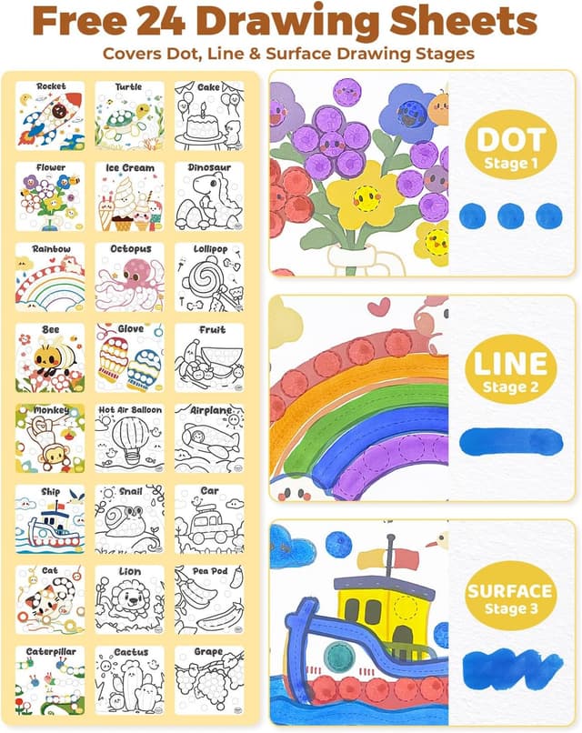 Detalle 1 de JUPITEARTH Bingo Marker 16 Farben, 60 ml