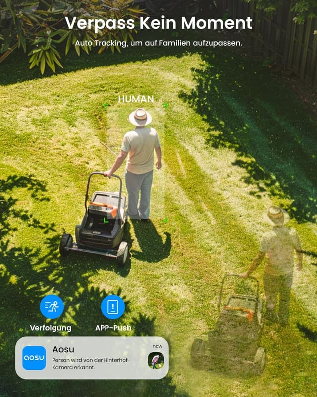 Detalle 2 de aosu C9L 2K Überwachungskamera mit Solarpanel