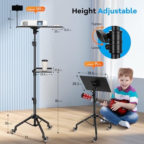 Thumbnail 4 de CAHAYA Soporte Proyector Ajustable con Ruedas Giratorias 🛠