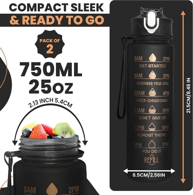 Detalle de Aqua Homie 750ml leakproof water bottles