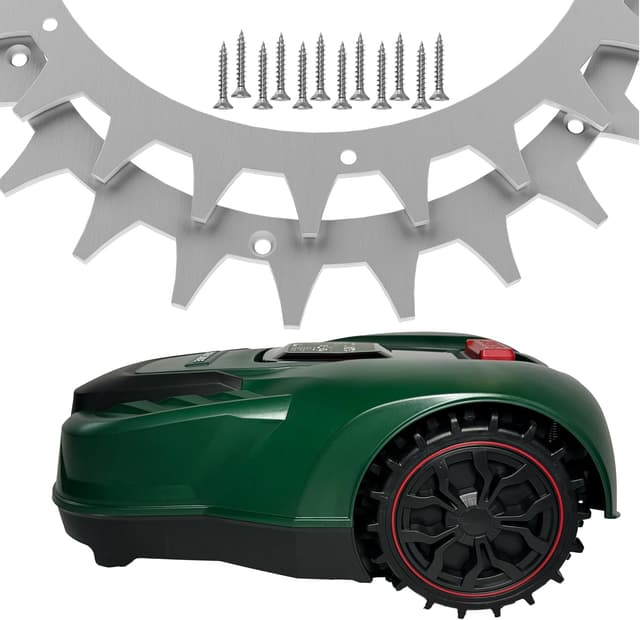 Detalle de ROBO CLAWS : pointes de traction pour robots tondeuses Parkside PMRA/PMRDA/PAMR/PAMRS (212 mm) en inox