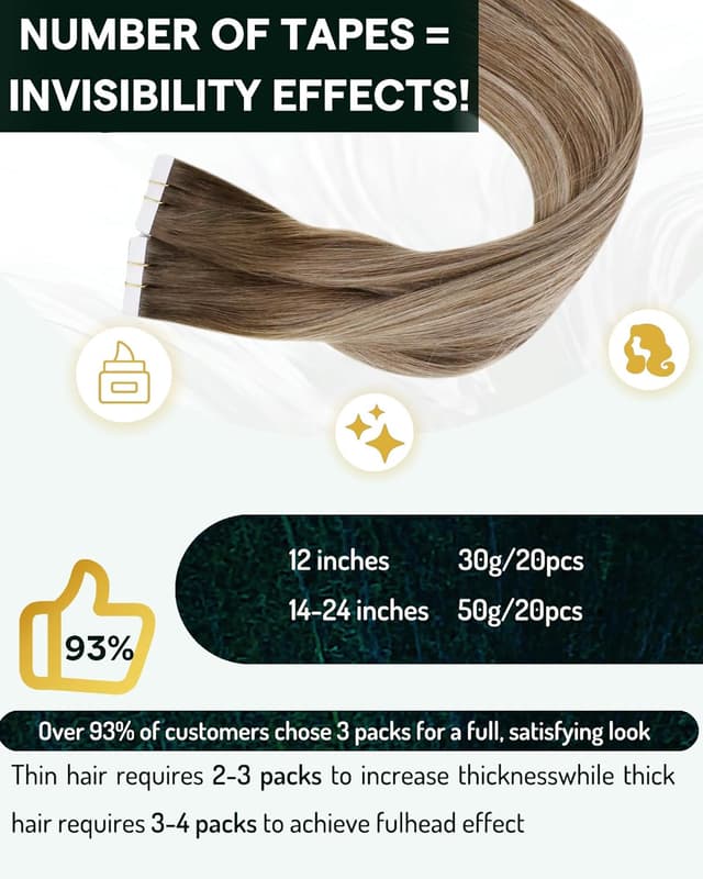 Detalle 2 de RUNATURE Extension Biadesive 45 cm 20 pz #3/8/22