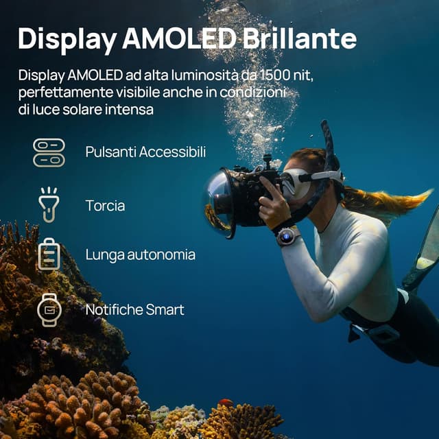 Thumbnail 6 de Mibro GS Explorer S Ti 48mm smartwatch outdoor con GPS dual band, mappe offline e display AMOLED 1,32”