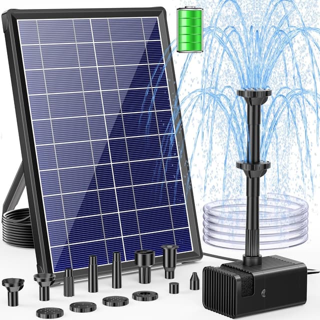 Detalle de POPOSOAP Solar Fountain Pump 8W with 3600mAh