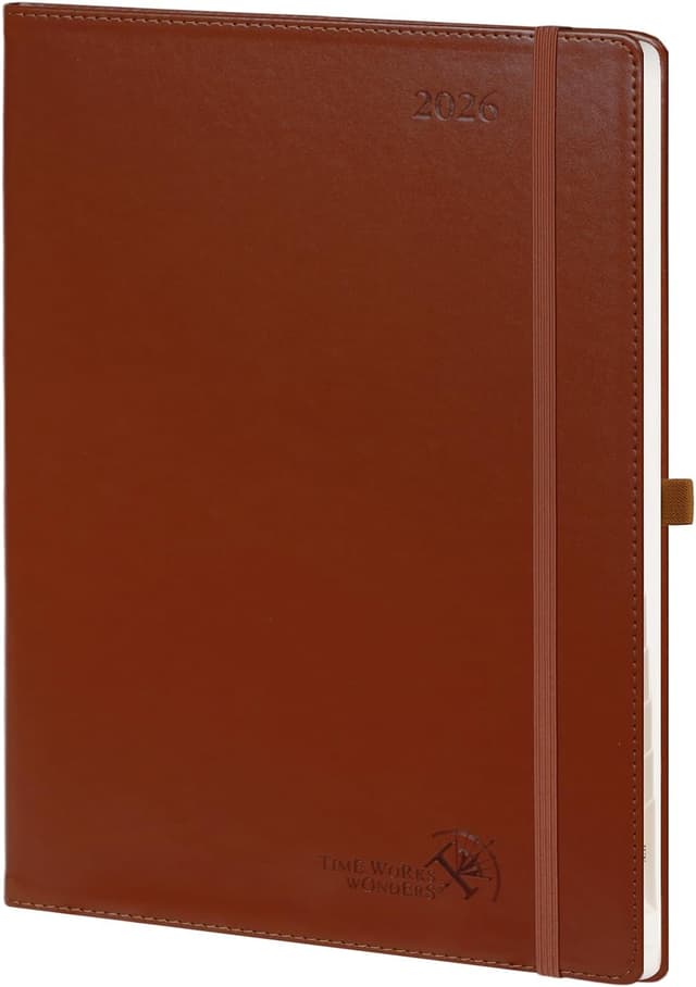 Detalle de POPRUN Terminplaner 2026 A4 auf Deutsch - Wochenplaner mit 15-Minuten-Taktung & Monatsregister. Kalender 2026 Buchkalender mit PU-Leder Softcover - Braun
POPRUN Terminplaner 2026 A4 auf Deutsch - Wochen…