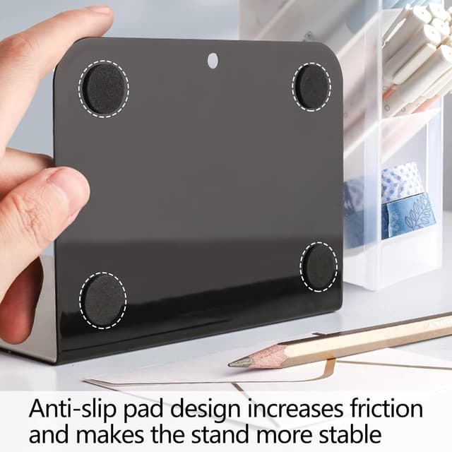 Thumbnail 4 de 8Pcs Black Decorative Metal Book Ends