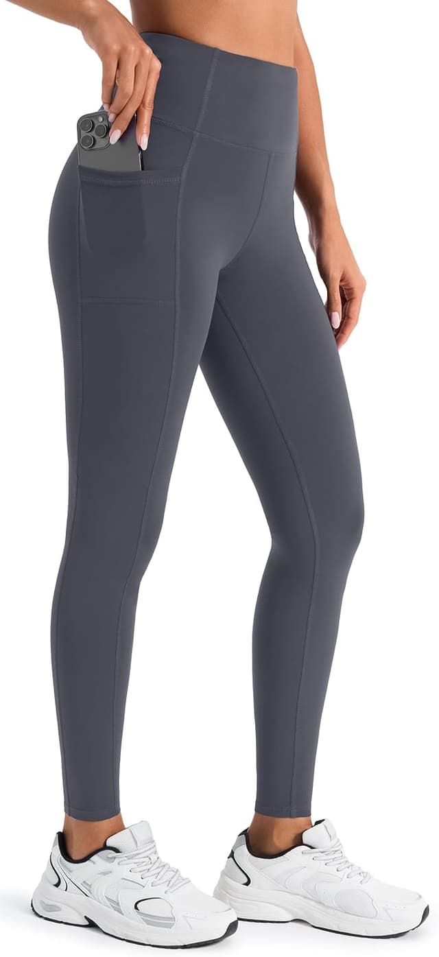 Detalle de JOYSPELS Women’s Fleece Lined Thermal Leggings with Pockets (High Waist)