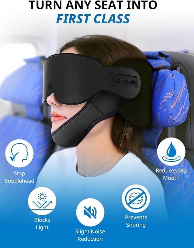 Detalle de SARISUN Airplane Pillow Combo 360° headrest ✈