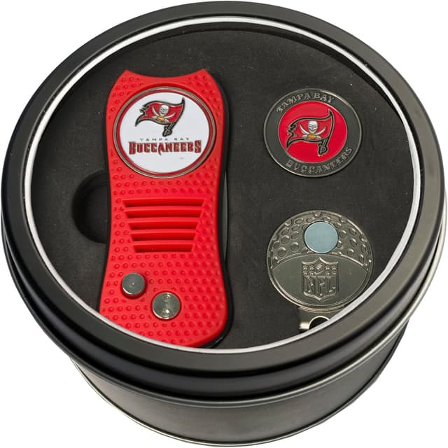 Detalle de Team Golf NFL Gift Set Switchblade Divot Tool, Cap Clip & Enamel Ball Markers