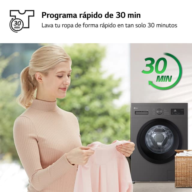 Thumbnail 2 de LG Lavadora 9 kg F4A1009NDK Reacondicionada Grado D