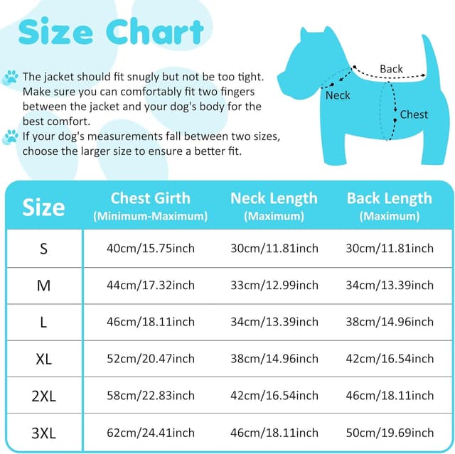 Detalle de HezzLuv Hundemantel Winter – wasserdicht & winddicht mit Geschirr und reflektierenden Streifen