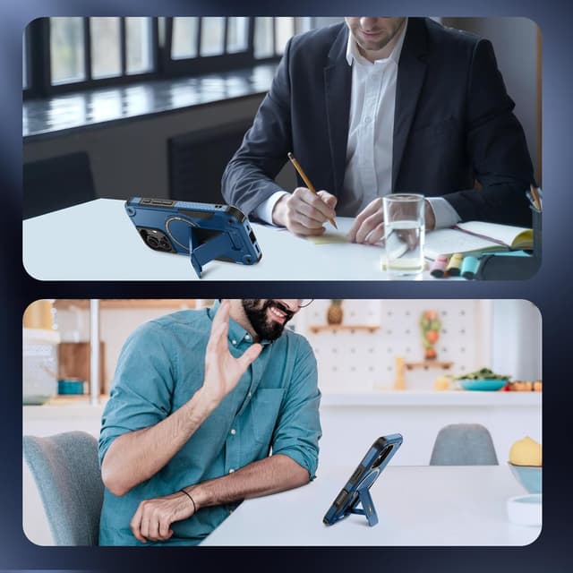 Thumbnail 6 de 3-in-1 iPhone 17 MagSafe Case (Blue) with Invisible Kickstand, HD Screen Protector & Camera Lens Protection