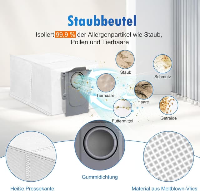 Detalle de Alloytool 25-teiliges Zubehör-Set für Roborock Qrevo Pro / Qrevo S / Qrevo MaxV