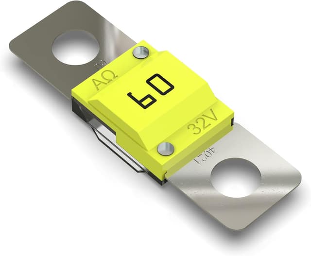 Detalle de Fusible Midi AUPROTEC 60 A jaune à verrouillage par vis (ISO 8820-5) – 1 pièce