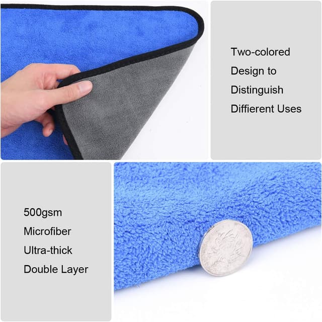 Thumbnail 2 de URAQT Microfibre Cleaning Cloths 6 Pack 40x30cm