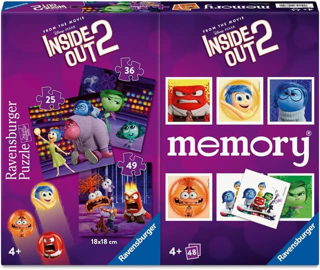Detalle de Ravensburger Memory® + Puzzle Inside Out 2 in multipack (24, 36 e 49 pezzi)
