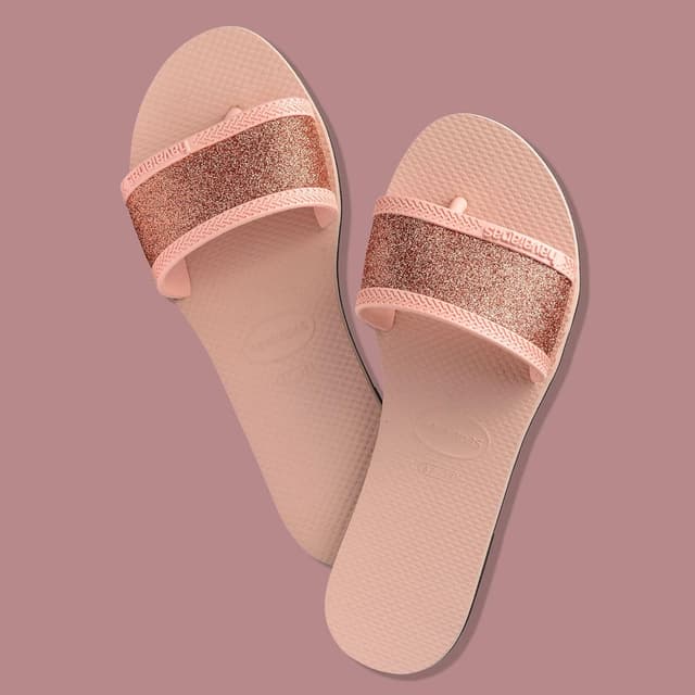 Detalle de Havaianas You Angra Glitter – sandales type mule pailletées à larges lanières