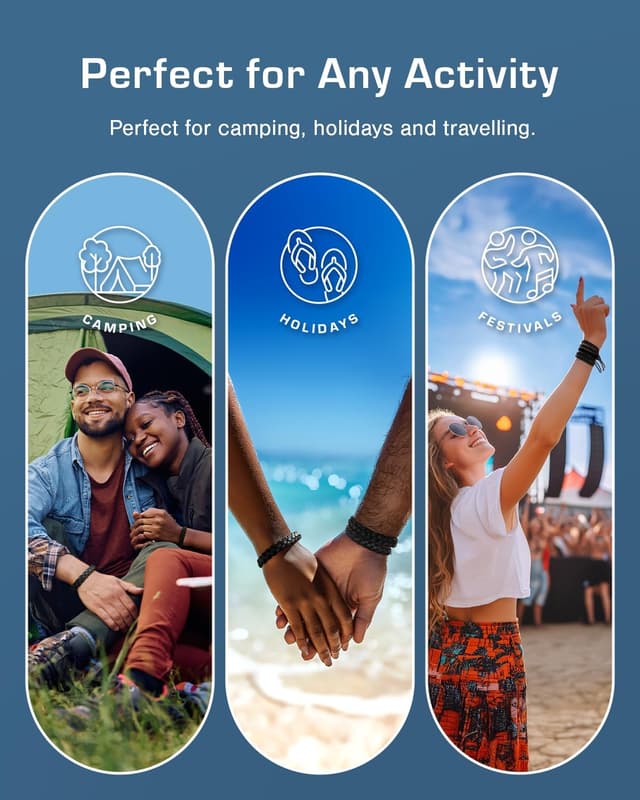 Thumbnail 6 de Active Era Mosquito Repellent Bracelet (DEET-free) – Black, 18 pack