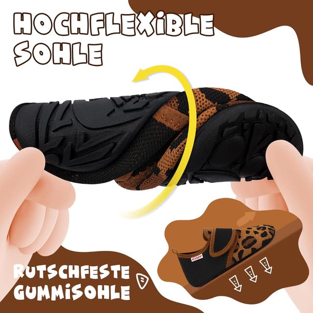 Detalle 2 de Kyopp Kinder Barfußhausschuhe mit Klett