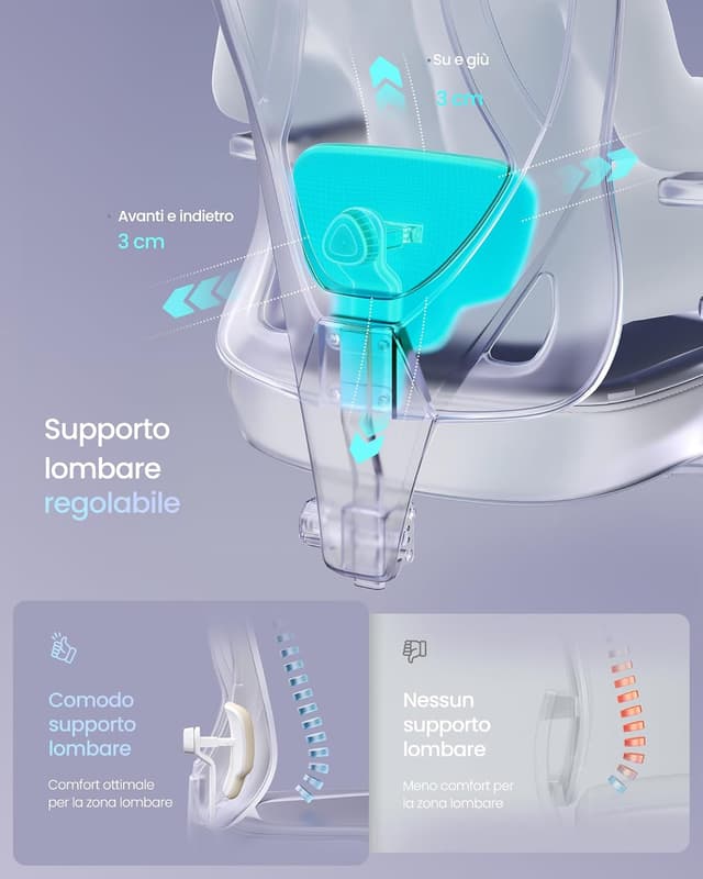 Thumbnail 4 de SONGMICS Sedia da Ufficio Ergonomica 150 kg