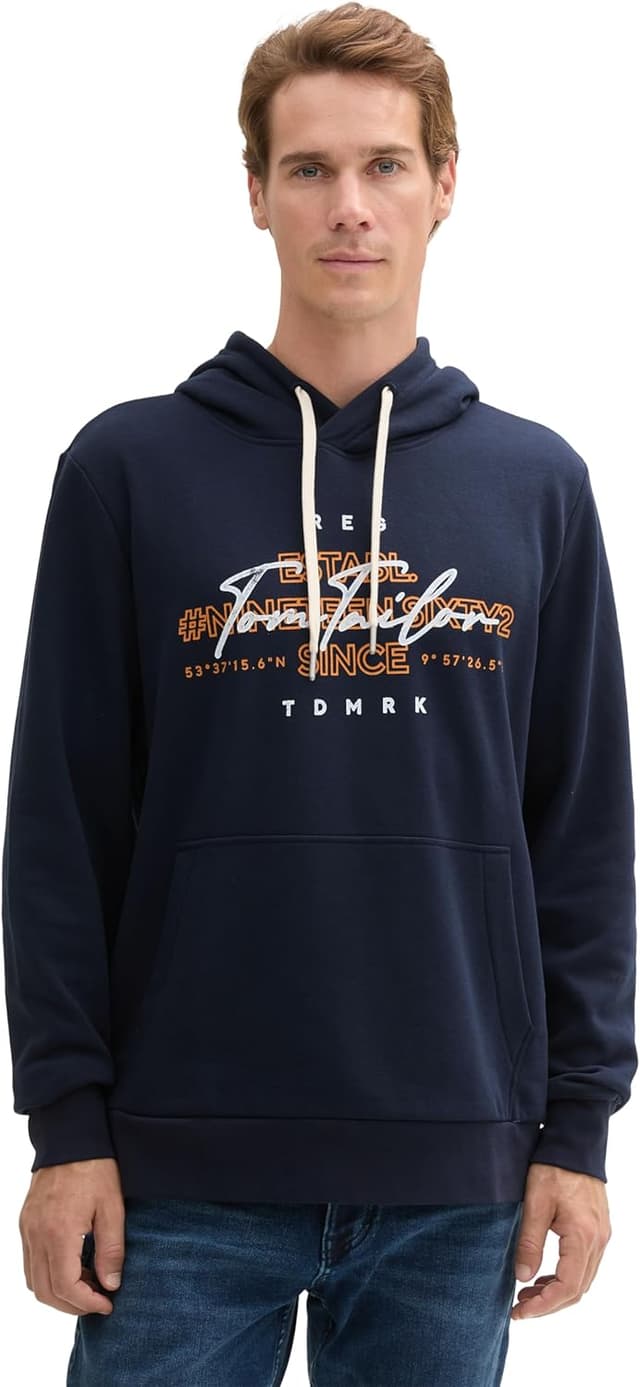 Detalle de Maglia di tuta uomo TOM TAILOR con cappuccio e tasca a marsupio