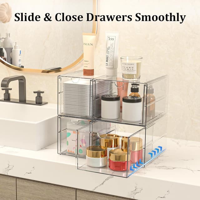 Thumbnail 3 de SortNStore Make Up Organizer mit 4 Schubladen 2er-Set Acryl 🗂