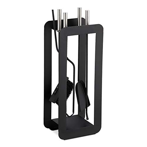 Imagen de Relaxdays Kit de chimenea 5 piezas, negro en OfertitasTOP