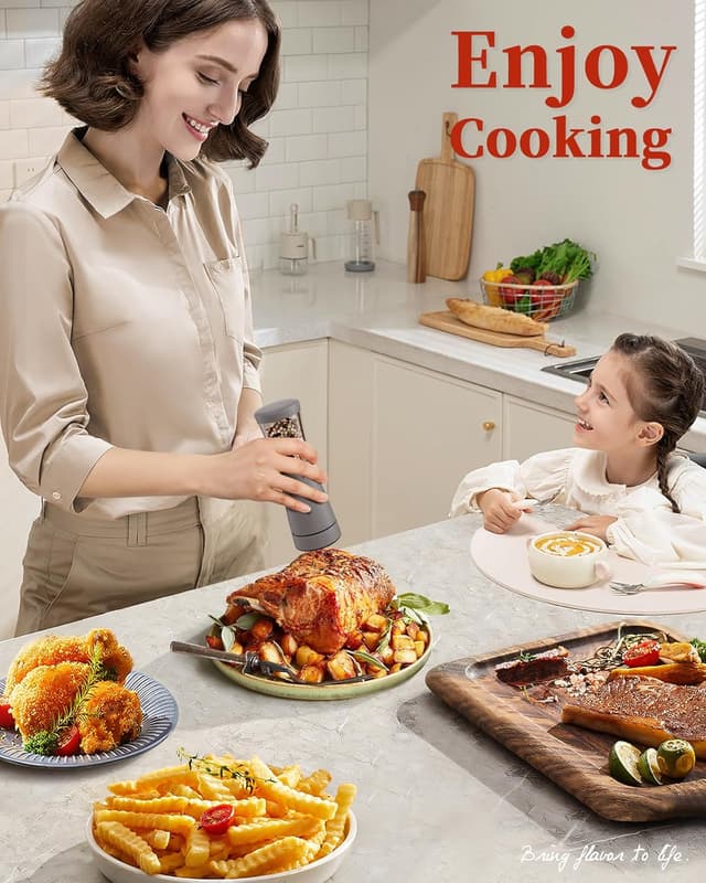 Thumbnail 6 de Electric Salt and Pepper Grinder Set 4.5 oz 🧂