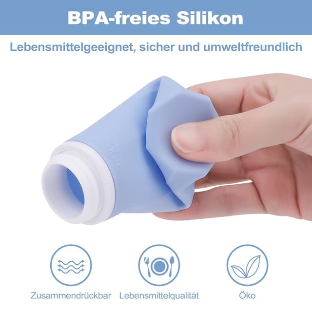 Detalle de Opret 4er Silikon-Reiseflaschen-Set (100 ml) – auslaufsichere Travel-Bottles zum Befüllen