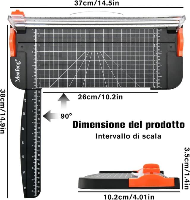 Detalle 2 de Meafeng Taglierina per Carta A4 12" 📐