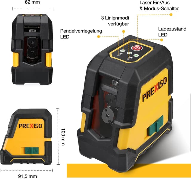 Thumbnail 4 de PREXISO Kreuzlinienlaser Grün 30 m für Renovierung