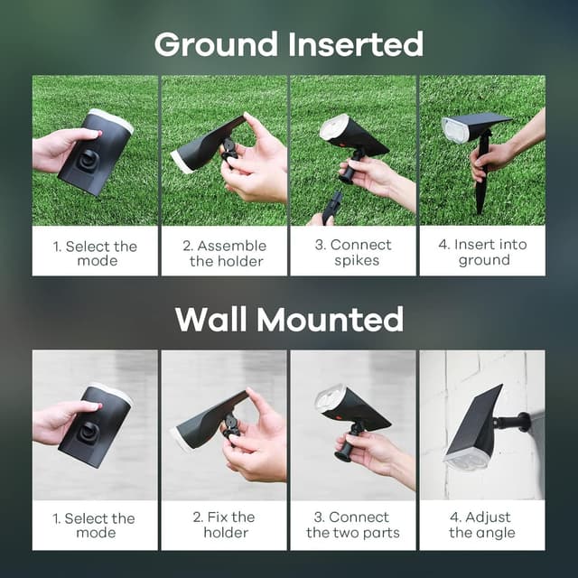 Thumbnail 5 de Linkind Solar Spot Lights Outdoor Garden Pack of 4