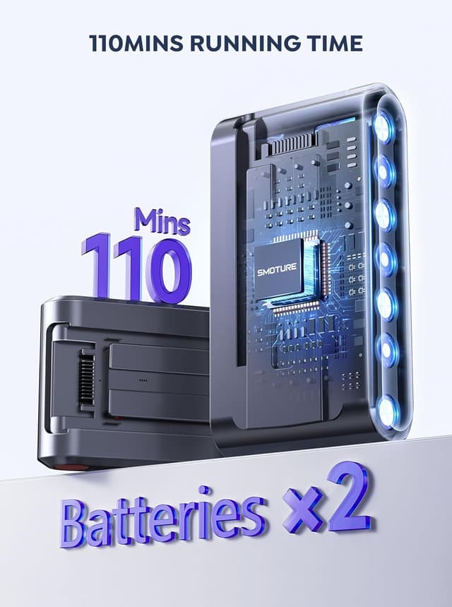 Detalle 2 de Cordless Vacuum Cleaner 45KPA 110 Min Runtime 🧹