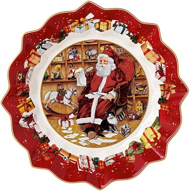 Detalle de Villeroy & Boch Toy’s Fantasy coupe Père Noël en relief en porcelaine Premium multicolore