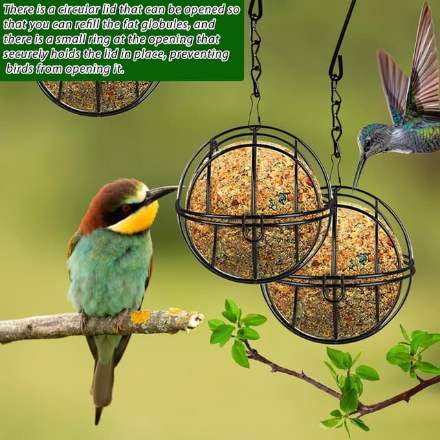 Thumbnail 5 de Tccydm Mangeoire oiseaux 8 pcs extérieures