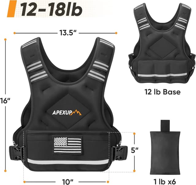Thumbnail 4 de APEXUP Adjustable Weighted Vest 20-32 lb