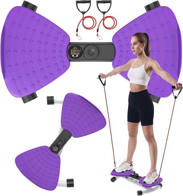 Detalle de renZEC Waist Twister Machine — Adjustable Ab Twister with Digital Display (330 lbs capacity)