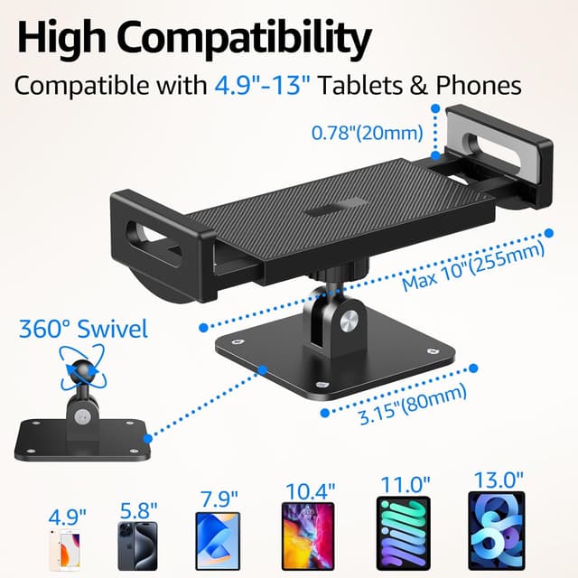 Detalle 2 de Urmust Tablet-Wandhalterung 4,7–13 Zoll