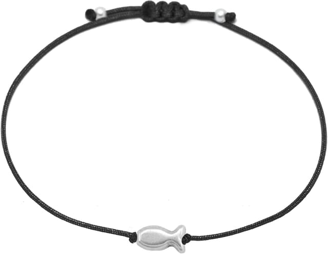 Thumbnail 6 de Selfmade Jewelry Armband Damen Silber „Fisch“ – größenverstellbares Makramee-Flechtarmband, handmade in Deutschland (inkl. Geschenk-Verpackung)