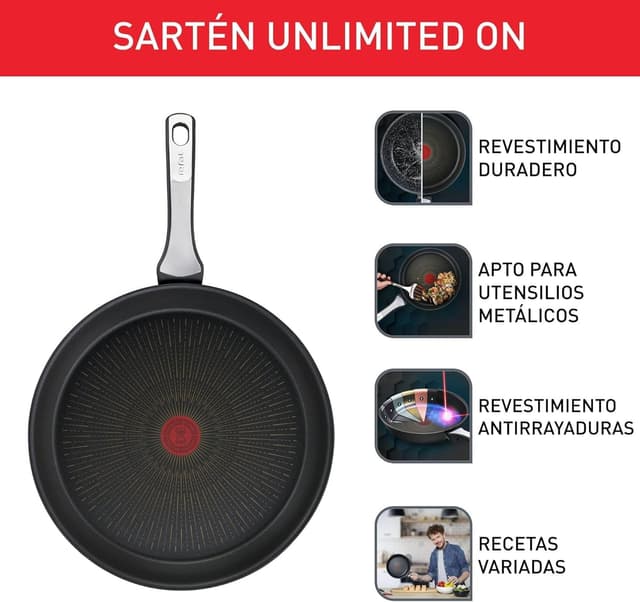 Detalle 2 de Tefal Unlimited On Sartén 20 cm 🥘 Apto inducción y horno